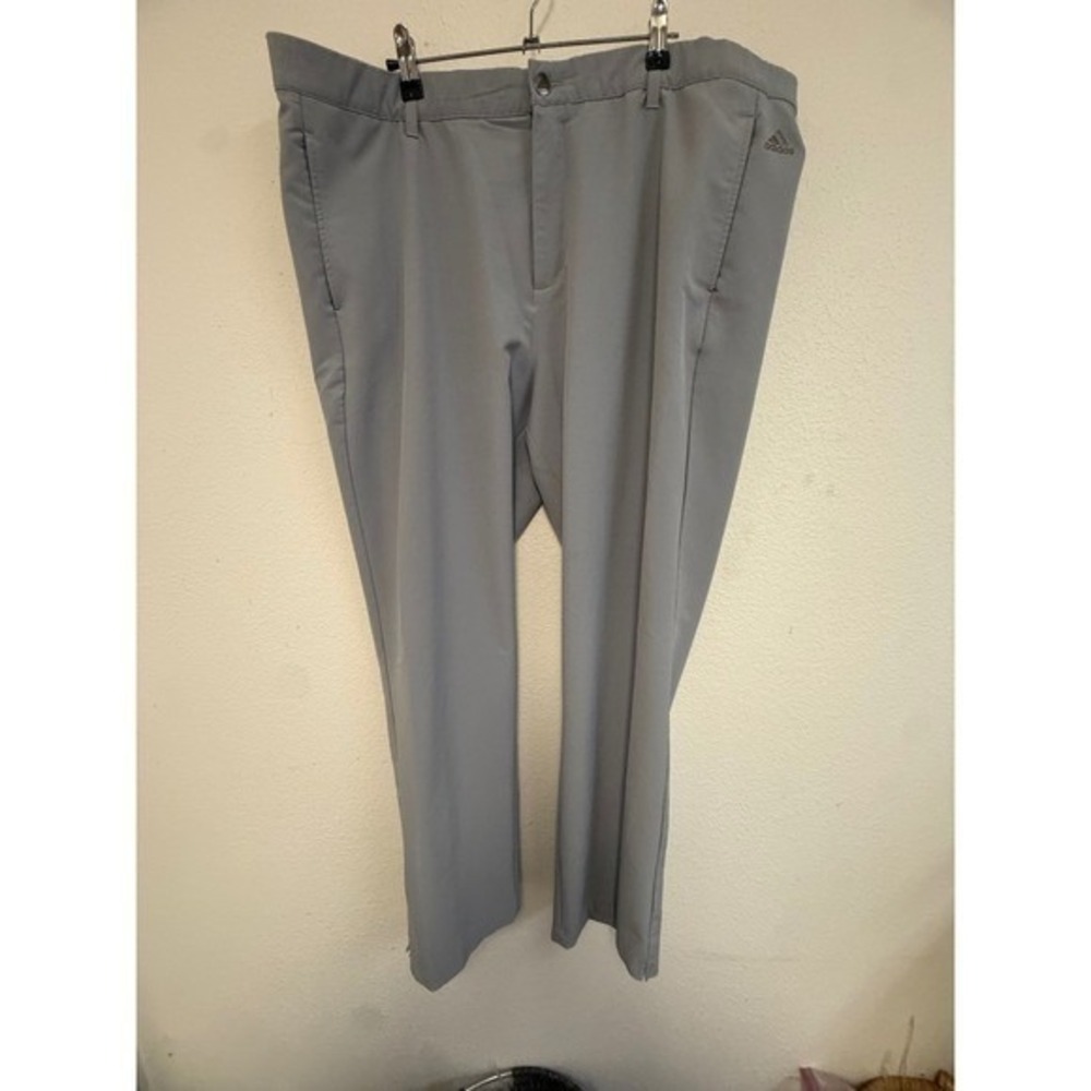 Adidas Ultimate 365 Golf Pants Mens 42x30 Gray Stretch Performance 3 Stripe